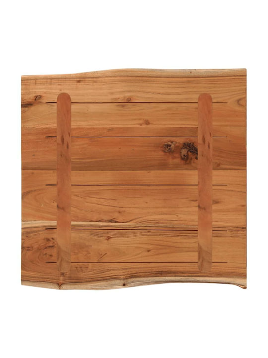 vidaXL Square Table Surface made of Solid Wood Brown 60x60x2.5cm 370618 1pcs