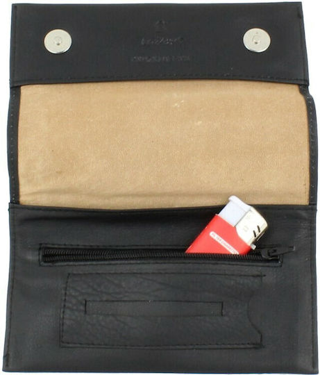 Lavor Leather Tobacco Pouch with Magnetic Closure 12.5x7.5cm Blue
