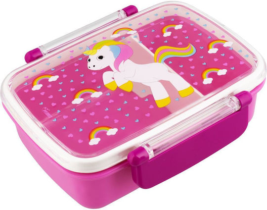 Pylones Plastic Kids' Food Container Unicorns 0.4lt Pink