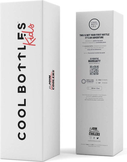 Cool Bottles Παιδικό Παγούρι Ανοξείδωτο με Καλαμάκι 350ml