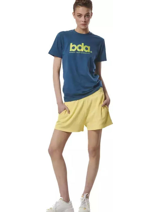 Essential Branded Women's Athletic Blouse Short Sleeve Navy Blue