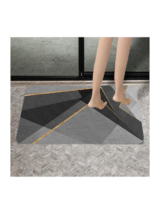 Rutschfest Badematte Rechteckig Gray 50x80cm