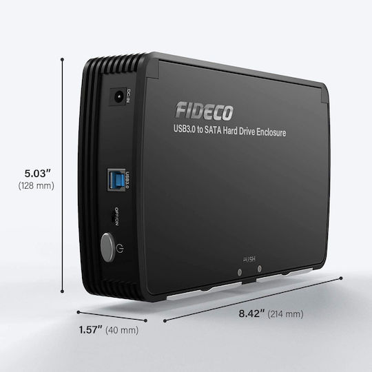 Fideco Carcasă pentru unitate de hard disk 2.5" / 3.5" SATA III cu conexiune USB 3.0