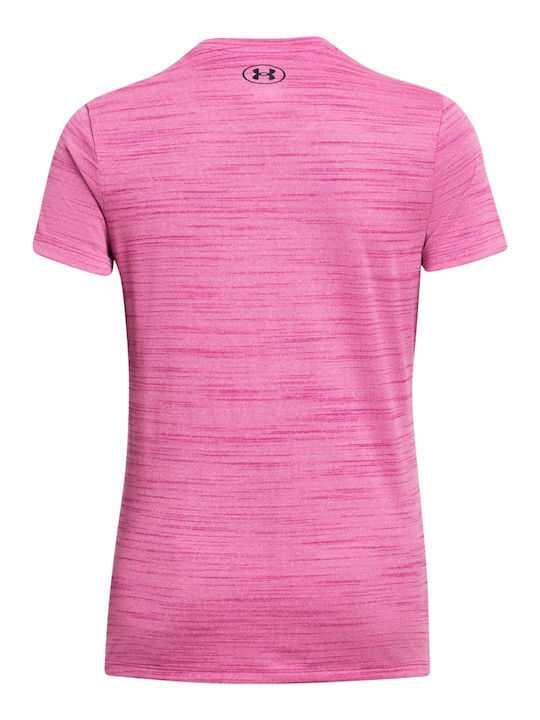 Under Armour Damen Sportliches Bluse Kurzärmelig Rosa