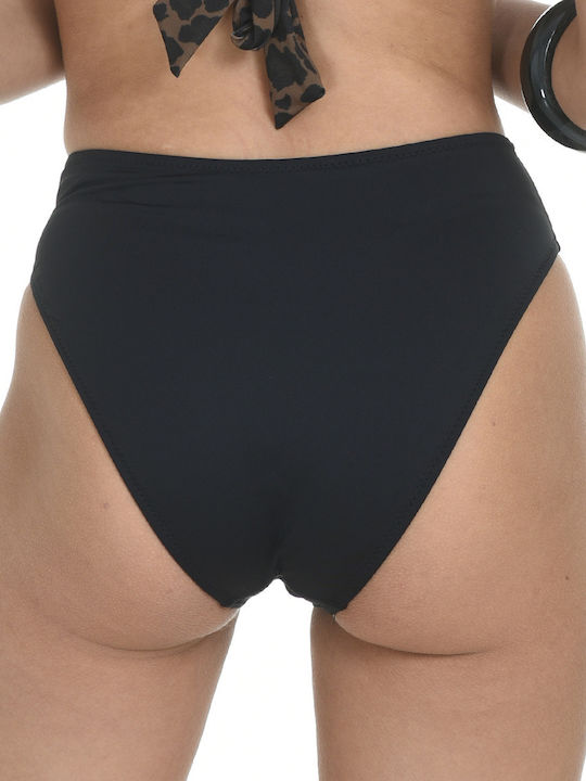 Bikini Slip Hohe Taille Black