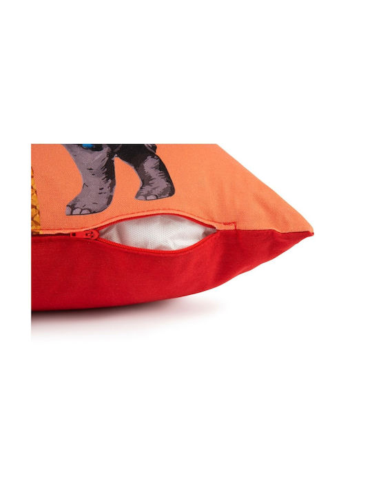 Excelsa Excelsa Zierkissen aus 100% Baumwolle Rot 45x45cm