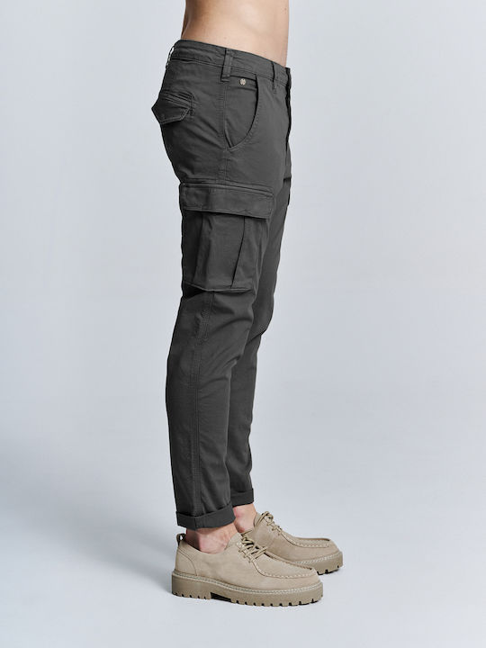 Staff Men's Trousers Cargo in Regular Fit Charcoal