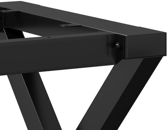 vidaXL Stand de masă din Fontă Negru 120x60x73cm