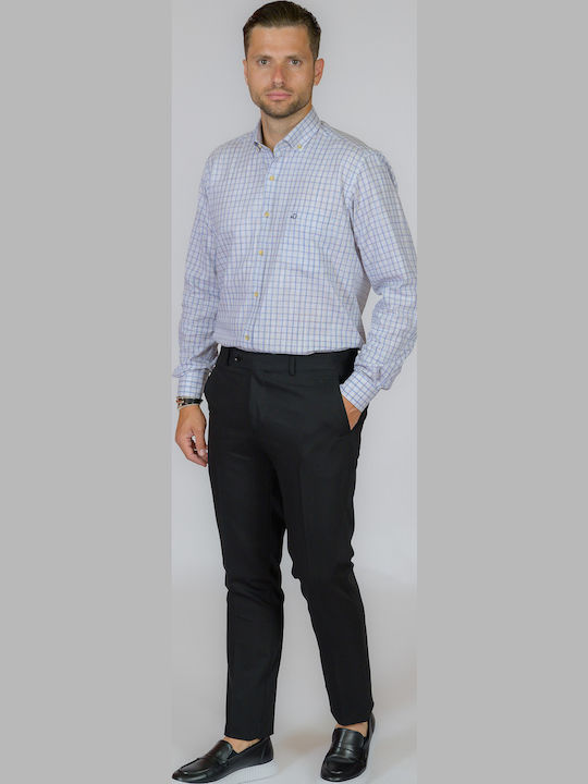 Long-sleeved Shirt Checked Beige
