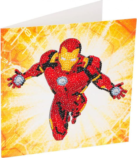 Craft Buddy Παιδικές Χειροτεχνίες Ironman 18x18cm Crystal Art Card Cbcck-mcu904
