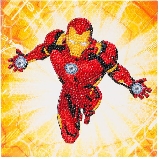 Craft Buddy Παιδικές Χειροτεχνίες Ironman 18x18cm Crystal Art Card Cbcck-mcu904