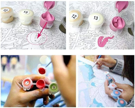 Number Painting Set Children Adults Watercolors Zola Canvas 40×50 Cm Kittens In A Field