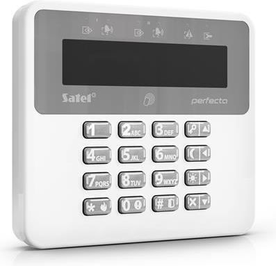 Satel Wireless Security Access-Control Keypad with Screen White PRF-LCD-A2