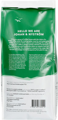 Johan & Nyström Καφές Φίλτρου Arabica Peru σε Κόκκους 500gr