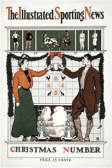 The Illustrated Sporting News. Christmas Number (ca. 1890– 1900) By Edward Penfield Картина на Платно 40x65см