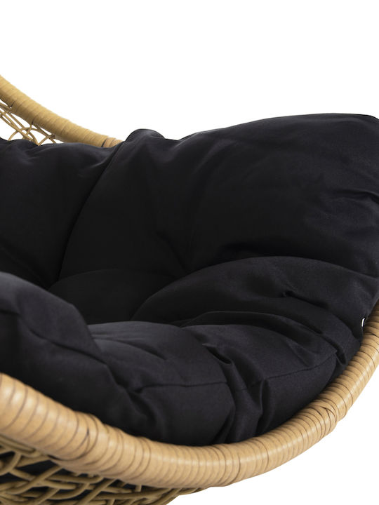 Millie Κρεμαστή Κούνια Φωλιά με Μαξιλάρι Rattan Καφέ Μ95xΠ95xΥ195cm