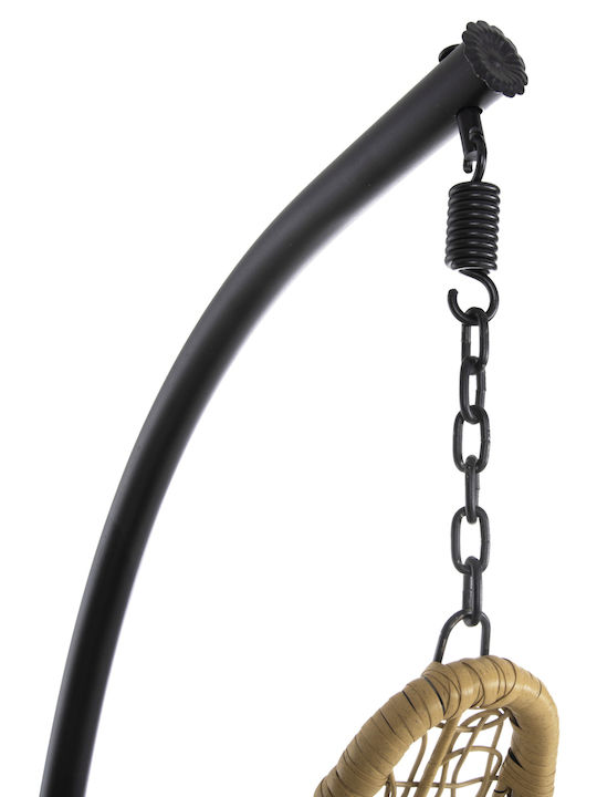Millie Κρεμαστή Κούνια Φωλιά με Μαξιλάρι Rattan Καφέ Μ95xΠ95xΥ195cm
