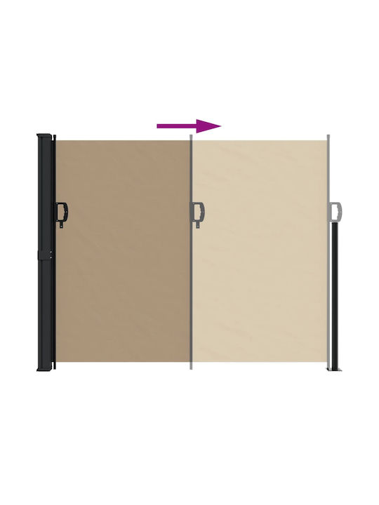 vidaXL Terrace Sideway Sunshade Roller Brown 1.7x3cm