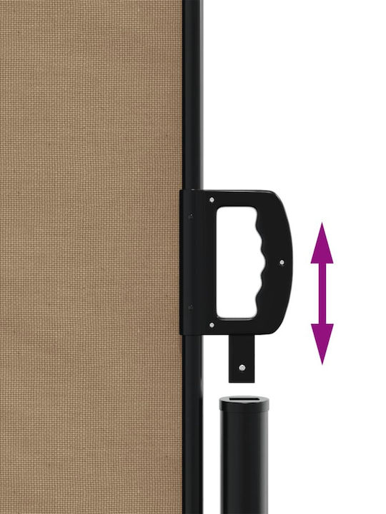 vidaXL Terrace Sideway Sunshade Roller Brown 1.7x3cm