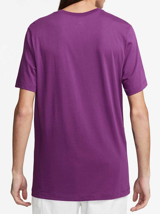 Nike Ανδρικό T-shirt Κοντομάνικο Purple