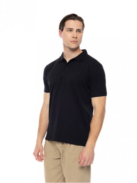 Splendid Bluza Bărbătească cu Mânecă Scurtă Polo Black