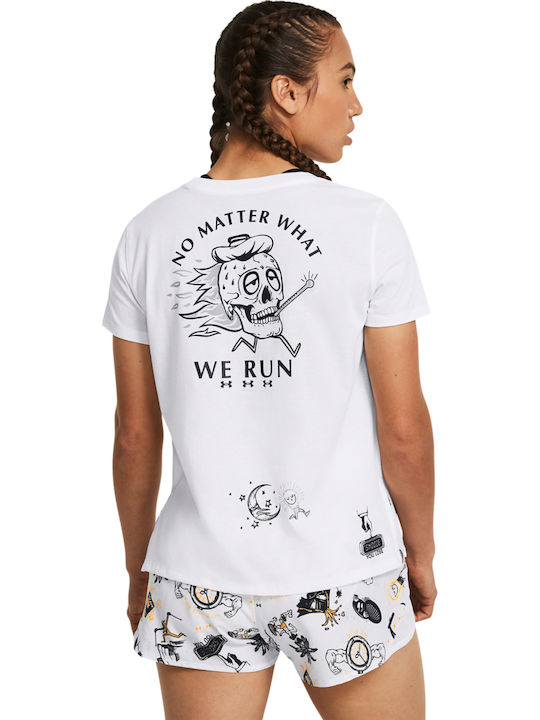Under Armour Ua Launch T-Shirt Λευκό