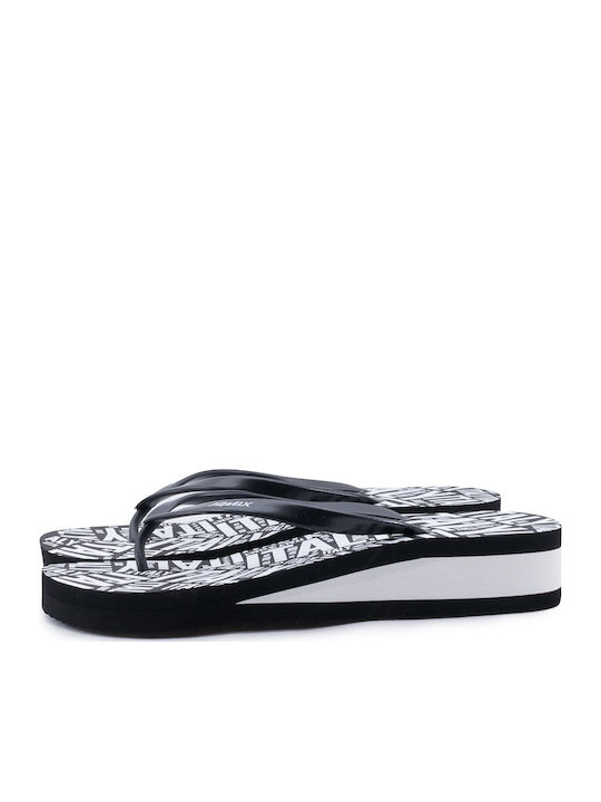 Women's Platform Flip Flops Black