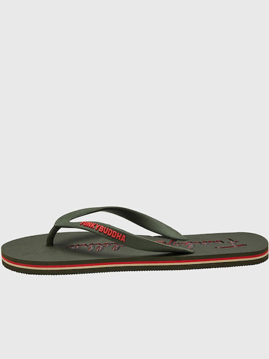 Men's Flip Flops Khaki FBM009-001-08-Khaki-Green