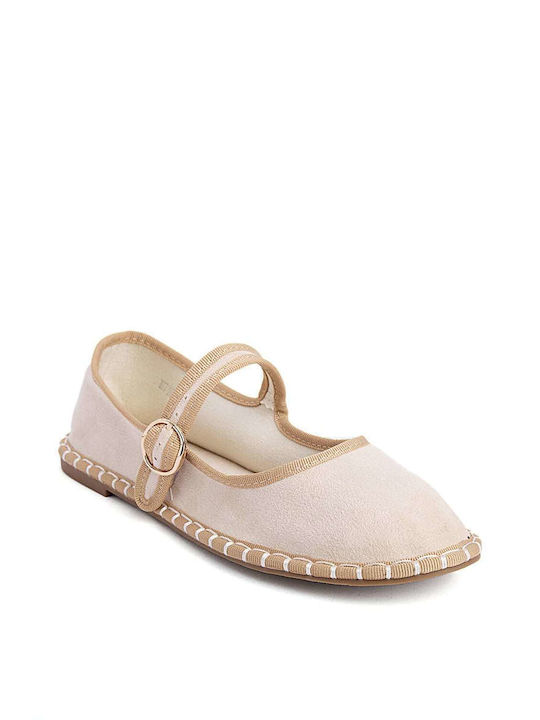 Keep Fred Synthetic Leather Ballerinas Beige