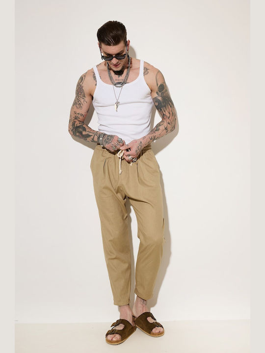 Stefan Fashion Pantaloni pentru bărbați Beige