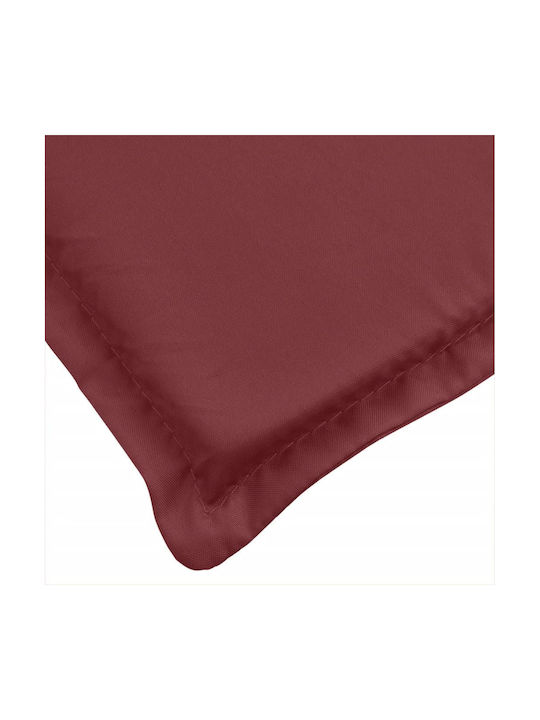 vidaXL Garden Chair Cushion with Backrest Red 2pcs 50x120cm