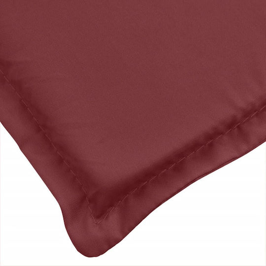 vidaXL Gartenstuhlkissen mit Rückenlehne Rote 2Stück 50x120cm
