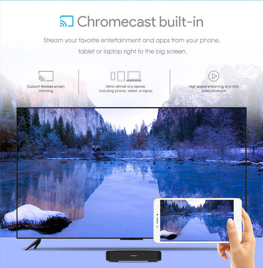Mecool TV Box MCL-KM7SE 4K UHD cu WiFi USB 2.0 2GB RAM și 32GB Spațiu de Stocare cu Sistem de Operare Android și Google Assistant