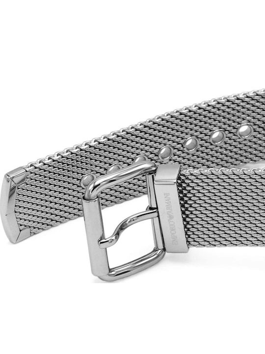 Emporio Armani Luigi Ανδρικό Ρολόι 46mm Χρονογράφος Μπαταρίας με Ατσάλινο Μπρασελέ Navy/Silver