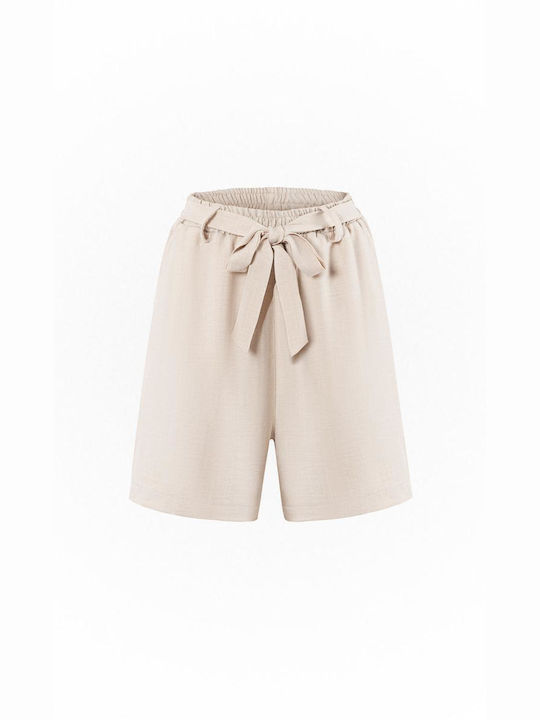 Axon Women's Bermuda Shorts Linen Beige