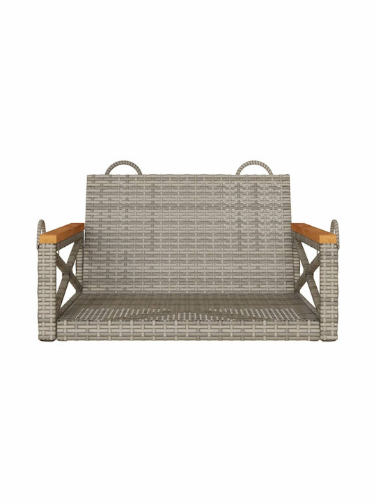Rattan Swing Gray with 110kg Maximum Weight Capacity L63xW62xH40cm