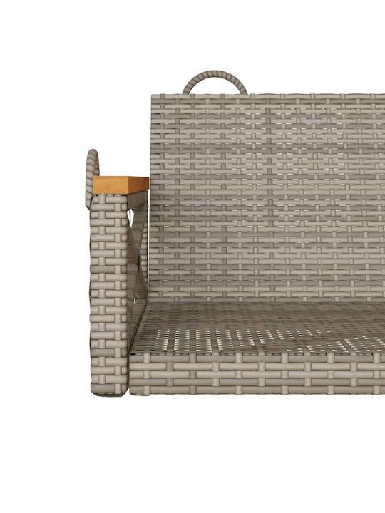 Rattan Swing Gray with 110kg Maximum Weight Capacity L63xW62xH40cm