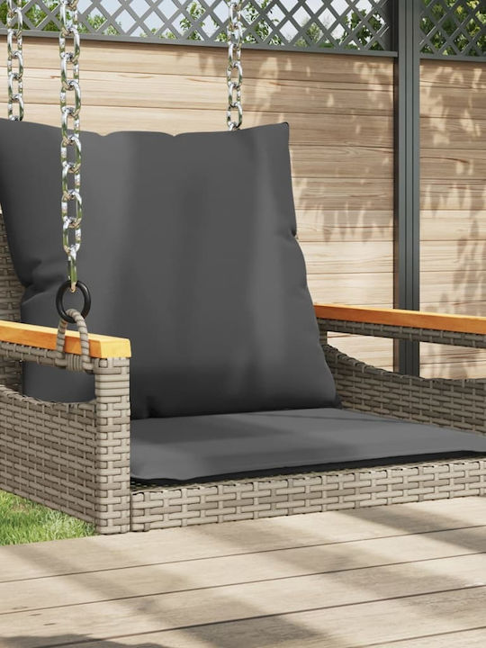 Rattan Swing Gray with 110kg Maximum Weight Capacity L63xW62xH40cm