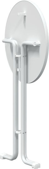 vidaXL Round Bar Table Collapsible Wooden with Metal Frame White 70x70x110 cm