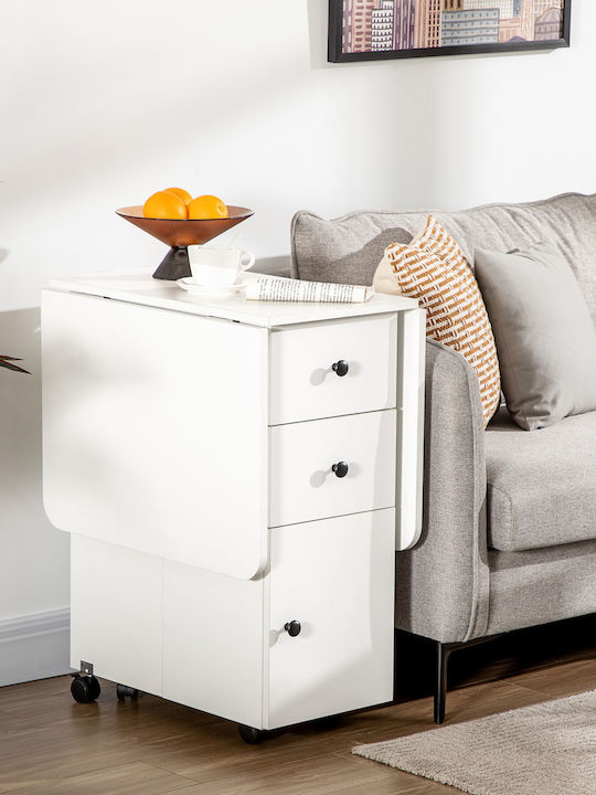 Table Kitchen Wooden White 120x60x76.5cm
