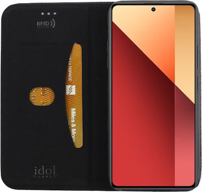 Idol 1991 Carte Piele artificială / Silicon / Piele Negru (Redmi Note 13 Pro 4G / Poco M6 Pro 4G - Redmi Note 13 Pro 4G / Poco M6 Pro 4G)