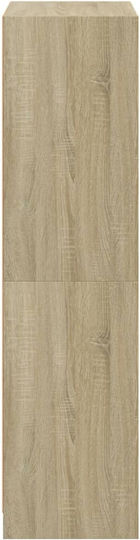 Wohnzimmer Vitrine aus Spanplatte mit Verglasung Braune 68x37x142cm