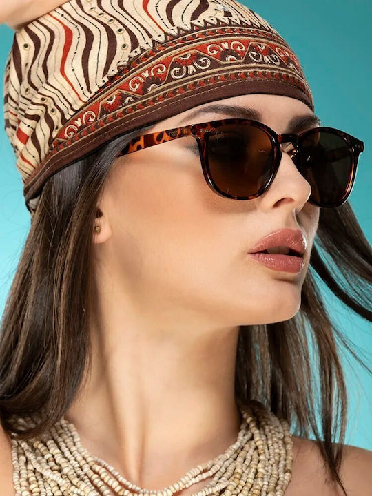 Twig Bogart Women's Sunglasses with Brown Tartaruga Plastic Frame and Brown Lens BOG03