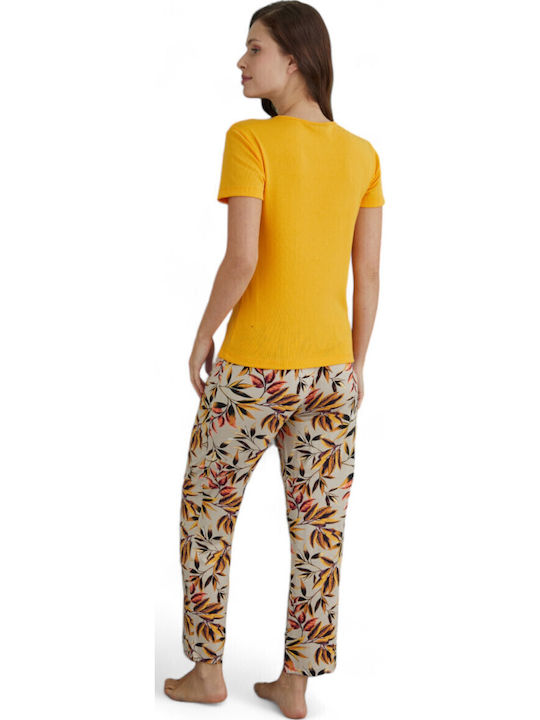 Summer Women's Pyjama Set Yellow