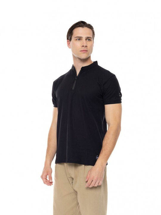 Splendid Men's Short Sleeve Blouse Polo Black