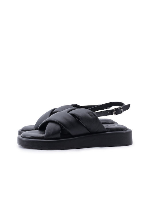 Catwalk Damen Flache Sandalen in Schwarz Farbe