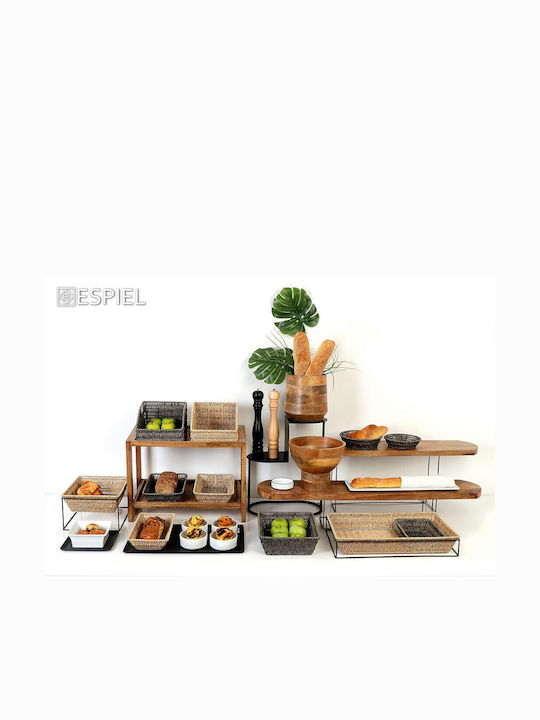 Espiel Decorative Basket Wicker Gray 53x32.5x15cm