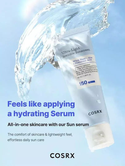 Cosrx Ultra-Light Invisible Αντηλιακή Κρέμα Προσώπου SPF50+ 50ml