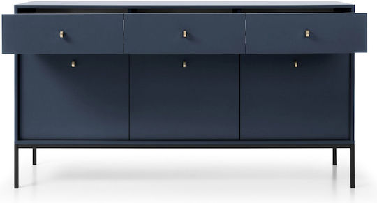 Μπουφές Mono Ξύλινος Μπλε + χρυσό 153.4x83.2x39cm