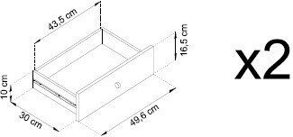 Мебели за съхранение Mono от метал Синьо + златно 103.5x83.2x39см